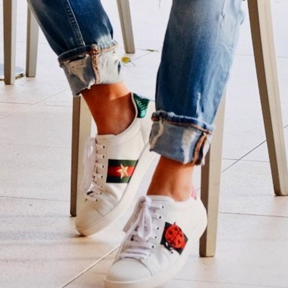 Gucci Ace Pineapple Ladybug White Sneakers 36/6.5
